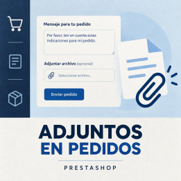 Adjuntos en Mensajes de Pedido para PrestaShop