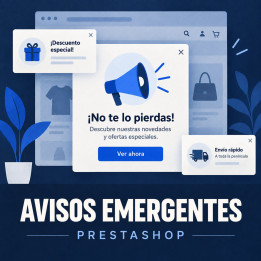 Avisos emergentes para PrestaShop